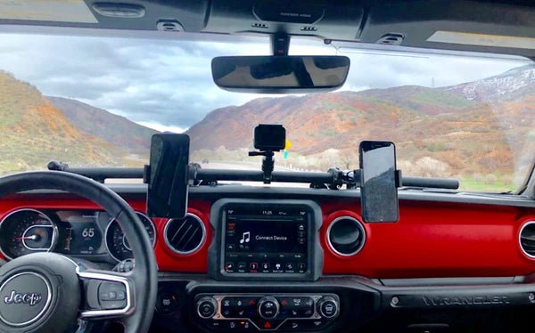 JL / Gladiator 1" Tube E-Dock + Phone Mount - No-Man's Offroad